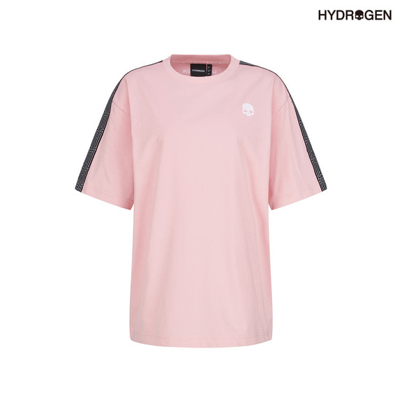 분홍,핑크,유니,상의,티셔츠,액티비티,라이프스타일,반팔,카라티,H31D2TR011_PK,하이드로겐, hydrogen