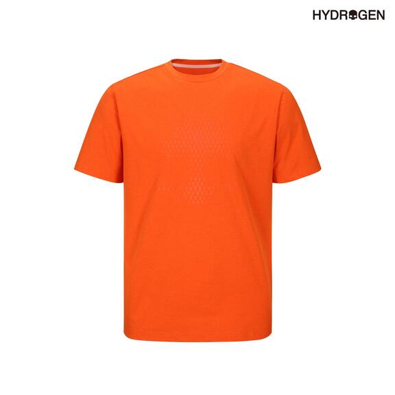 주황,오렌지,남성,상의,티셔츠,액티비티,트레일러닝,반팔,H11D2TR315_OR,하이드로겐, hydrogen