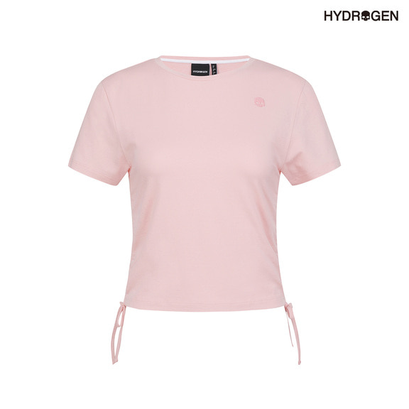 분홍,핑크,여성,상의,티셔츠,액티비티,라이프스타일,크롭,H21D2TR611_PK,하이드로겐, hydrogen