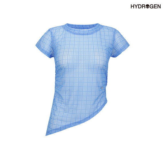 파랑,블루,여성,상의,티셔츠,액티비티,하이킹,트레킹,메쉬,반팔,H21D2TR202_BL,하이드로겐, hydrogen