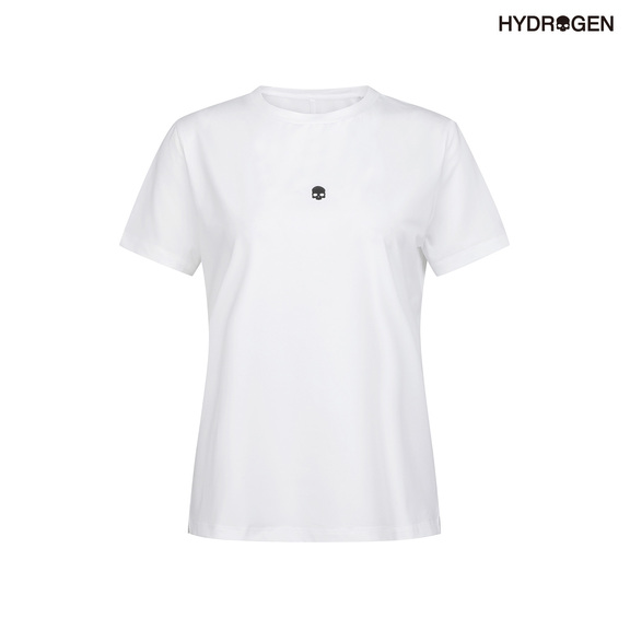 흰색,화이트,여성,상의,티셔츠,액티비티,트레일러닝,반팔,H21D2TR415_WH,하이드로겐, hydrogen